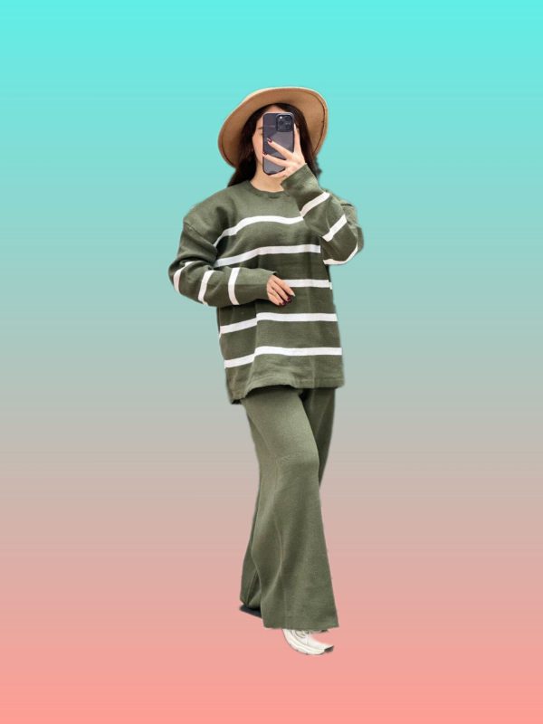 تصویر ست بافت زنانه رینگی فقط سفید 